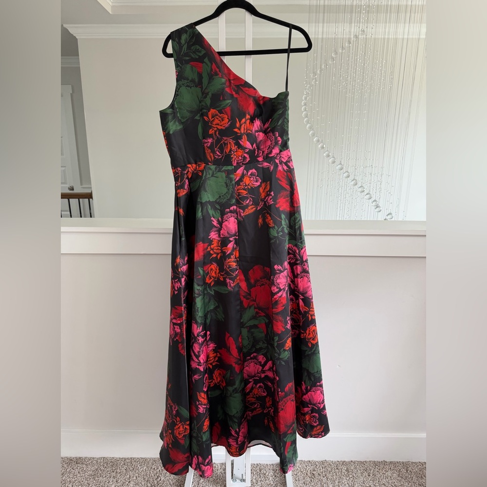 Anthropologie Hutch Elegant One-Shoulder Floral Evening Gown - Picture 8 of 8